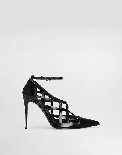Polished calfskin pumps