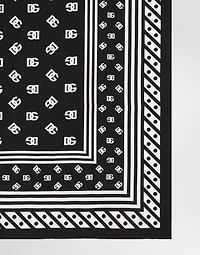 Twill scarf with all-over DG logo print (70 x 70)