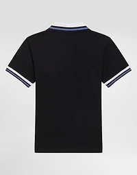 Piqué polo shirt with Dolce&Gabbana embroidery