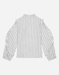 Striped poplin shirt with embroidered Dolce&Gabbana logo
