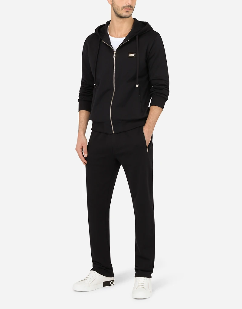 Cotton jersey hoodie