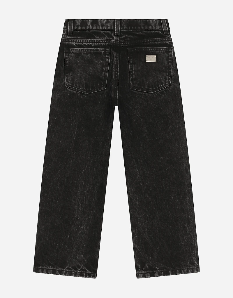 5-pocket jeans with silk twill interior