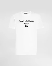Cotton T-shirt with DG embroidery