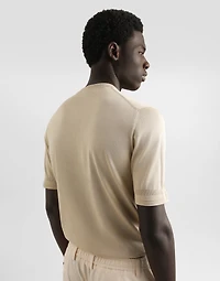Silk crewneck pullover