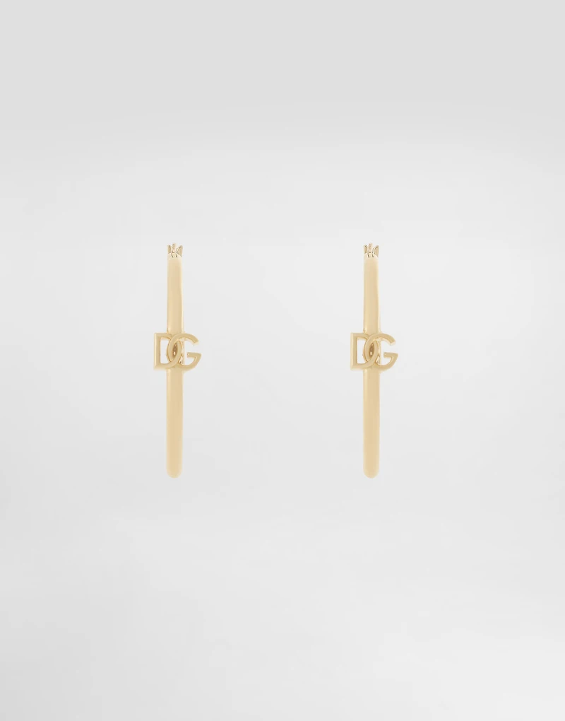 Creole earrings with DG logo