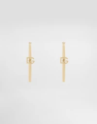 Creole earrings with DG logo