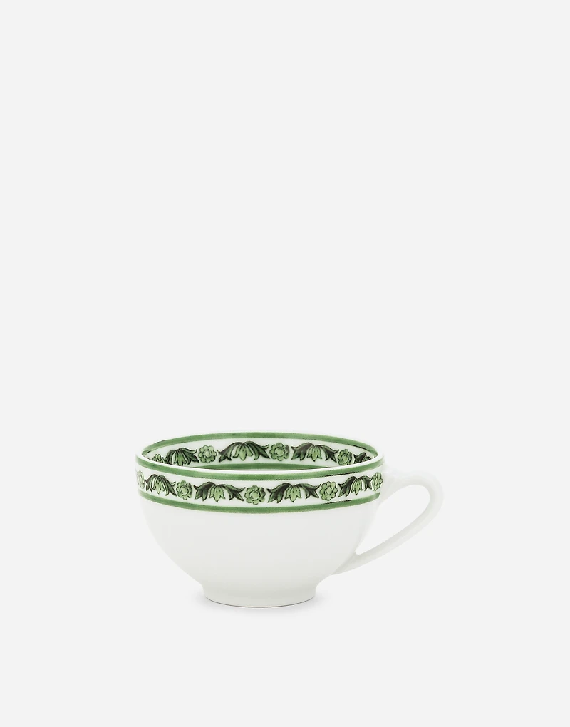 Set 2 Porcelain Espresso Cups with Saucers