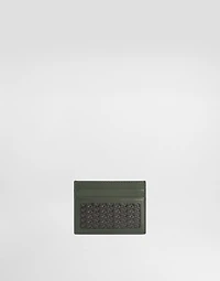 Plongé woven calfskin card holder