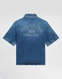 Denim shirt with Dolce&Gabbana logo