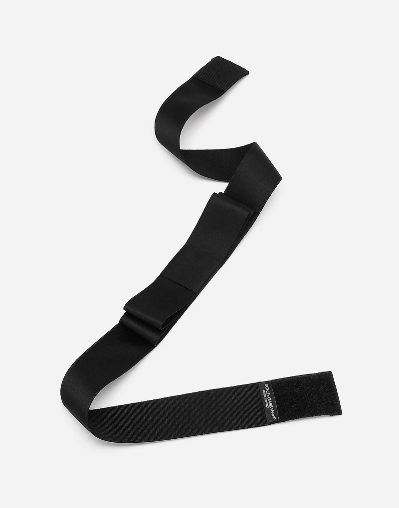 Satin bow belt