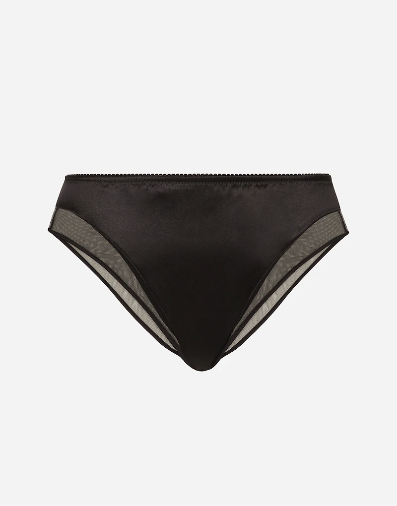 Satin and tulle panties