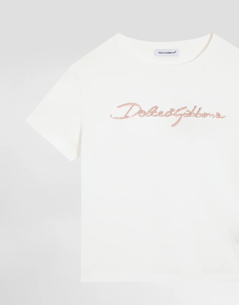 Jersey T-shirt with Dolce&Gabbana logo