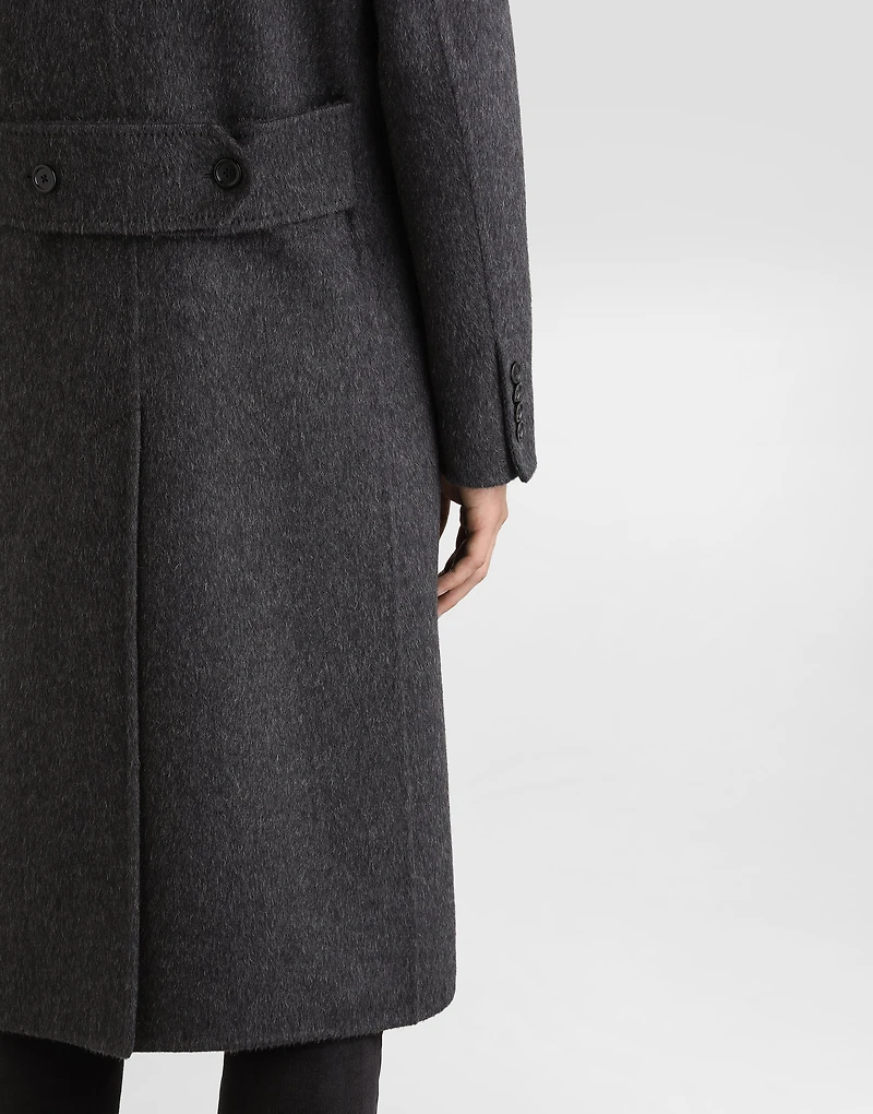 Double-breasted wool and cashmere coat