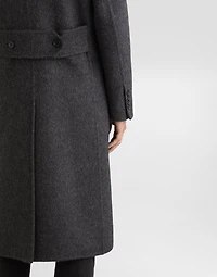 Double-breasted wool and cashmere coat