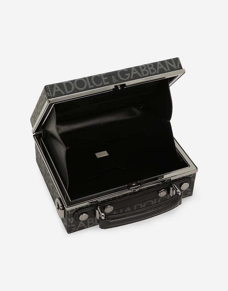 Coated jacquard box bag