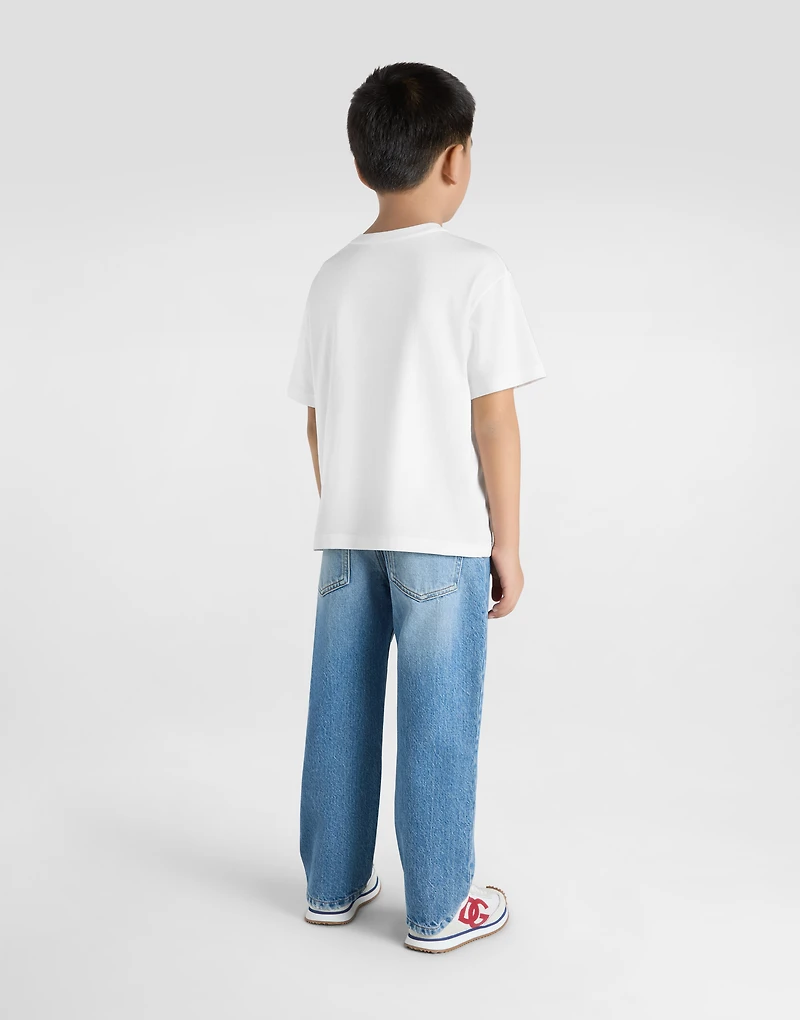 Jersey T-shirt with Italian Holiday print
