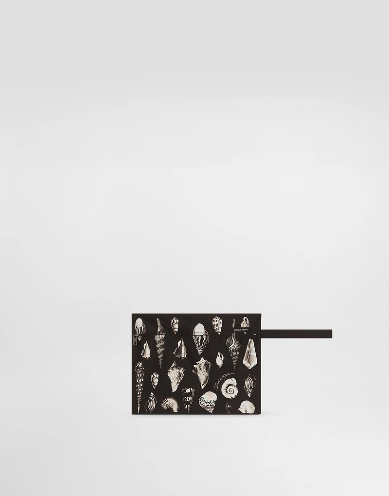 Shell-print short swim boxer shorts