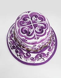 Majolica-print hat
