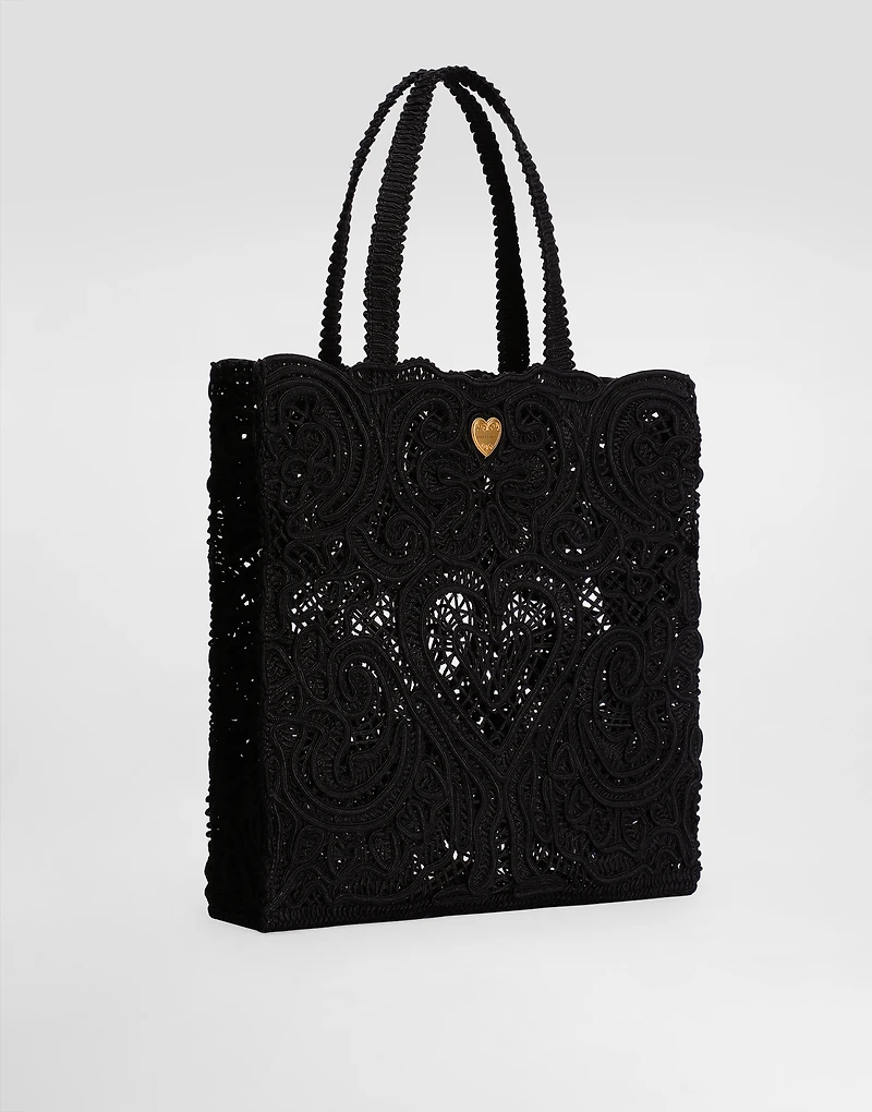 Medium cordonetto lace Beatrice shopper