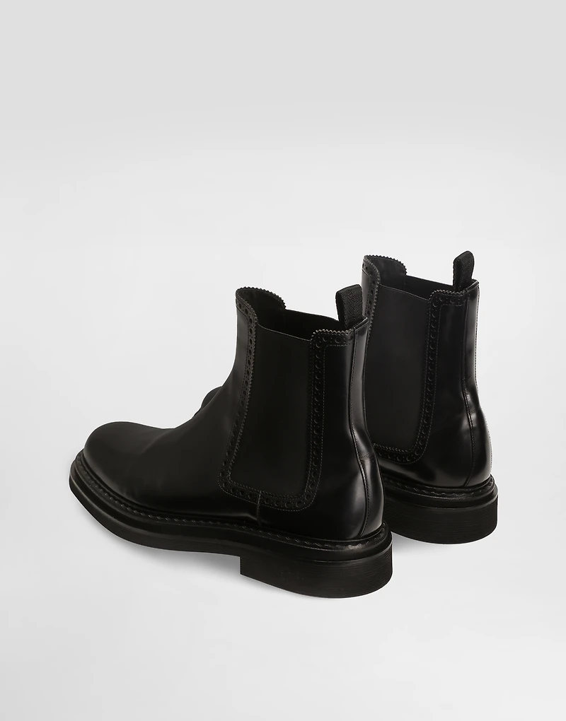 Brushed calfskin ankle boots