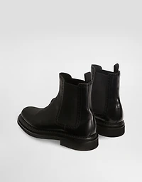 Brushed calfskin ankle boots