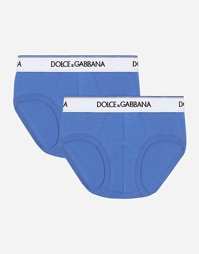 Jersey briefs two-pack with branded elastic