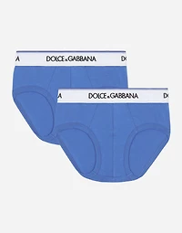 Jersey briefs two-pack with branded elastic