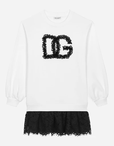Sweatshirt-style jersey dress