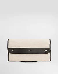 Atene salt&pepper and calfskin necessaire