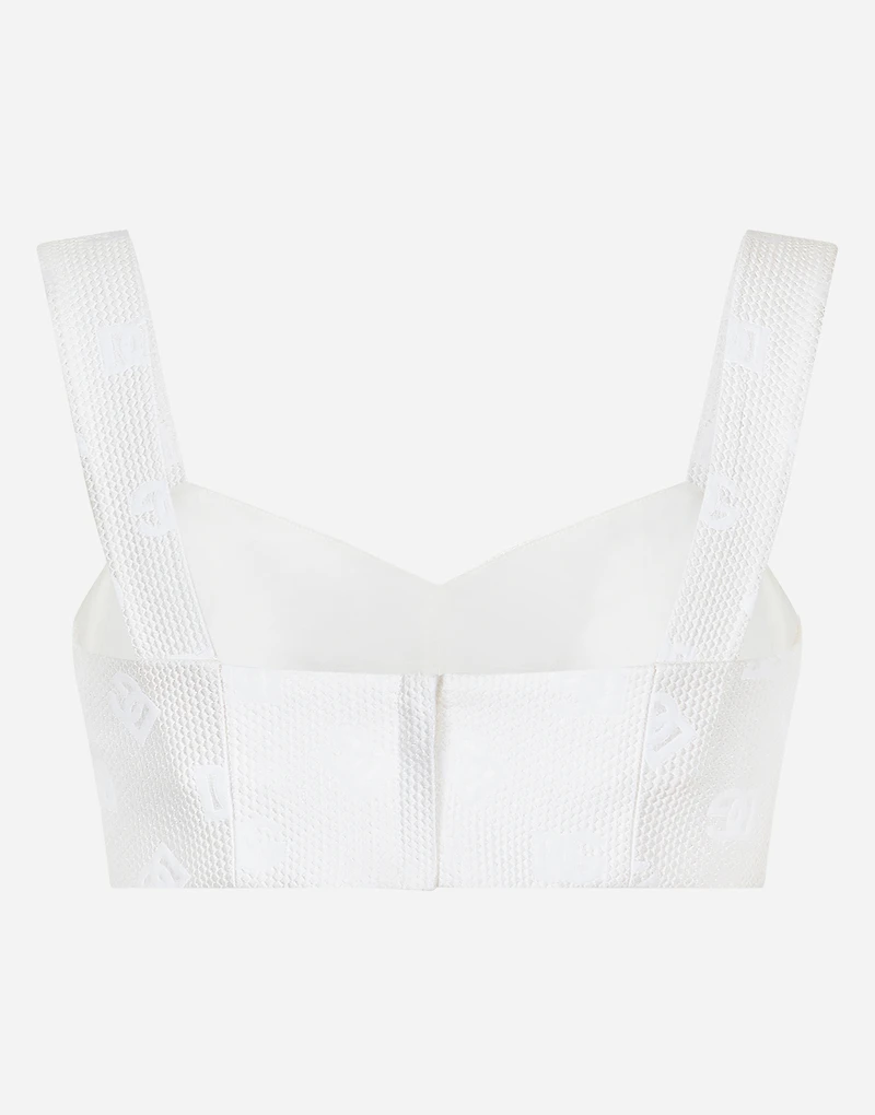 Jacquard top with all-over DG logo