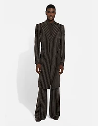 Tailored pinstripe wool pants