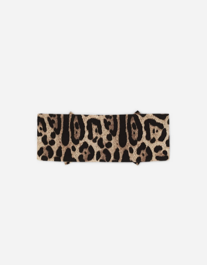 Leopard-print interlock band
