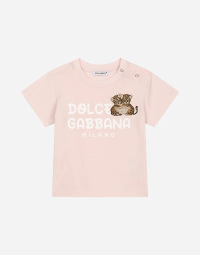 Jersey T-shirt with Dolce&Gabbana logo