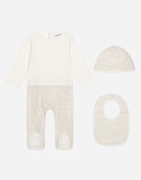 3-piece gift set jersey with all-over logo print