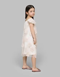 Tulle dress with 3D flowers
