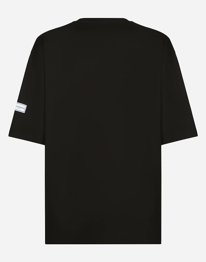 Short-sleeved T-shirt with DG logo patch