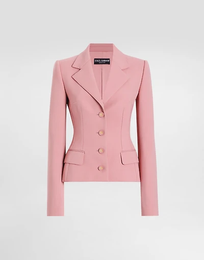 Single-breasted wool crepe Dolce jacket