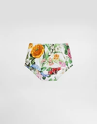 Poplin dress with floral print