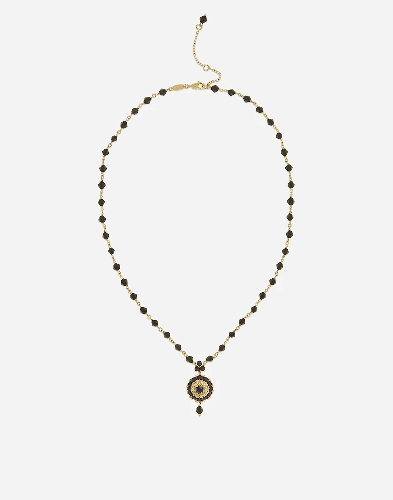 Sicily Necklace 18-carat yellow gold, black jades and black sapphires