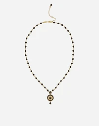 Sicily Necklace 18-carat yellow gold, black jades and black sapphires
