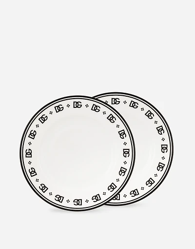 Set 2 Porcelain Dessert Plates
