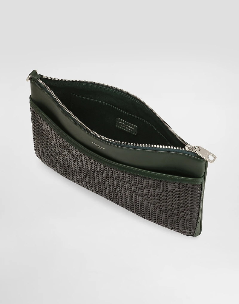 Plongé woven calfskin necessaire