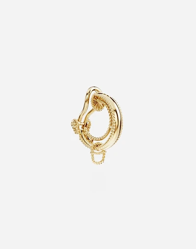 Lettering Clip Earring18-carat yellow gold