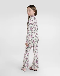 Violets-print ribbedJerseytrousers