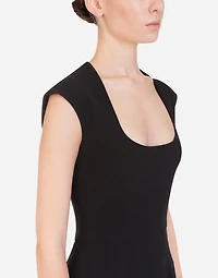 Longuette dress in cady