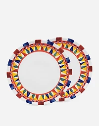 Set 2 Porcelain Dinner Plates
