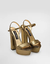 Foiled organzine sandals