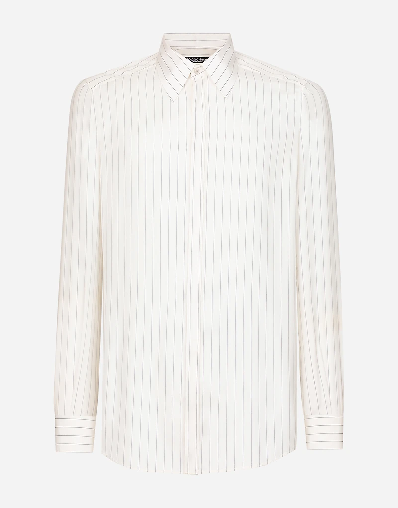 Striped poplin Martini-fit shirt