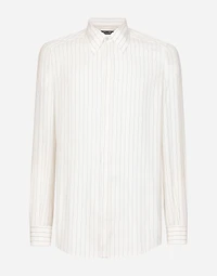 Striped poplin Martini-fit shirt