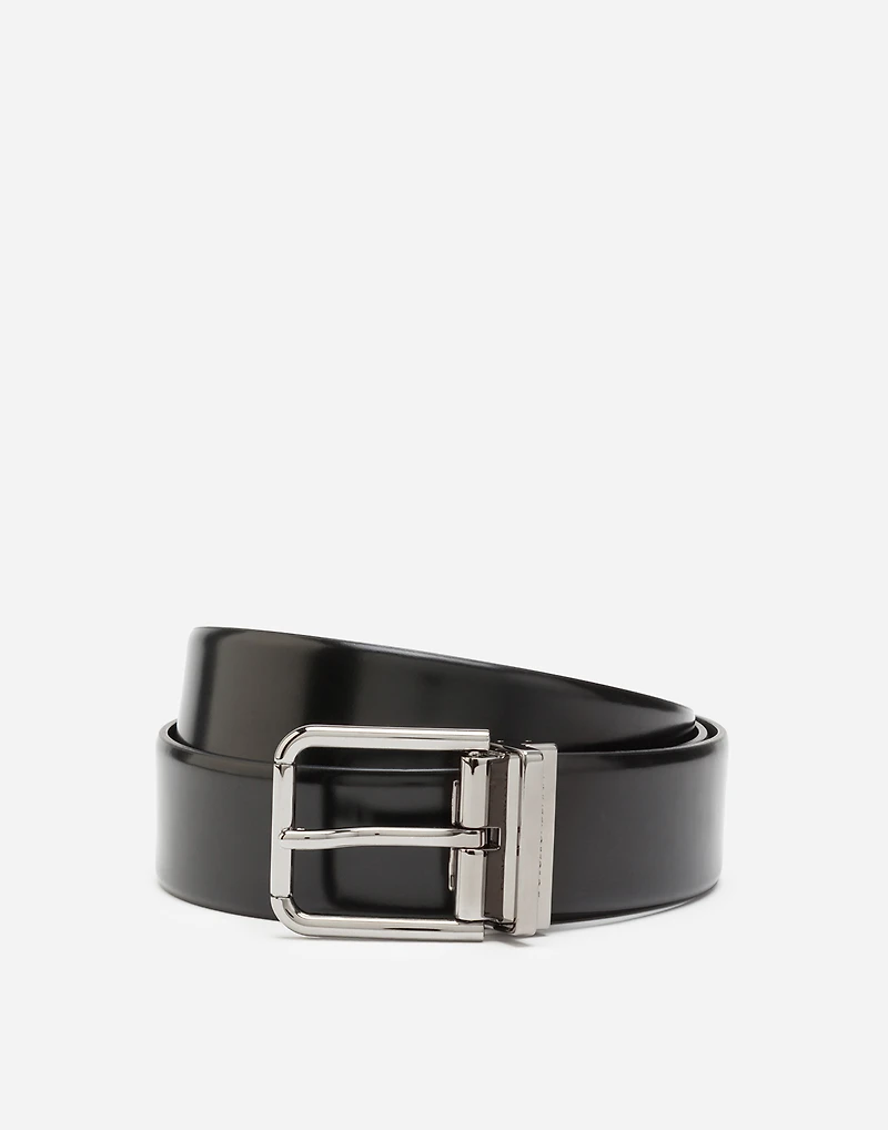 Brushed calfskin belt